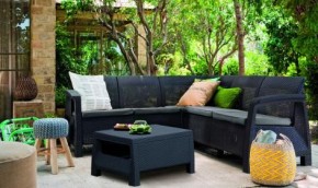 Комплект мебели угловой Корфу Релакс Сет (CORFU II RELAX SET) графит в Лысьве - lysva.mebel24.online | фото 3