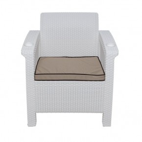 Комплект уличной мебели Yalta Premium Terrace Set (Ялта) белый (+подушки под спину) в Лысьве - lysva.mebel24.online | фото 6