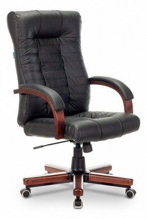 Кресло для руководителя KB-10WALNUT/B/LEATH в Лысьве - lysva.mebel24.online | фото