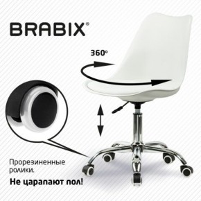 Кресло стул BRABIX "Eames MG-310 CH", хром, пластик белый, экокожа белая, 532923 в Лысьве - lysva.mebel24.online | фото 7