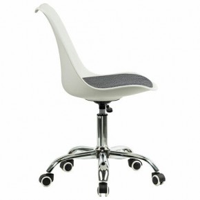 Кресло стул BRABIX "Eames MG-310 CH", хром, пластик белый, ткань серая, 532924 в Лысьве - lysva.mebel24.online | фото 3