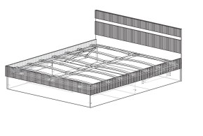 ОЛИВИЯ Кровать 1600 с основанием и ПМ в Лысьве - lysva.mebel24.online | фото 4