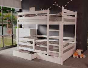 Кровать двухъярусная без крыши 80*160 Белый в Лысьве - lysva.mebel24.online | фото 1