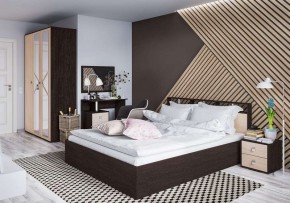 Кровать Ненси-2 1.6 Настил из ЛДСП венге/дуб молочный в Лысьве - lysva.mebel24.online | фото 2