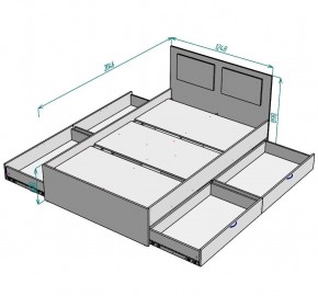 Кровать Ольга L37 (1200) 4 ящика в Лысьве - lysva.mebel24.online | фото 2