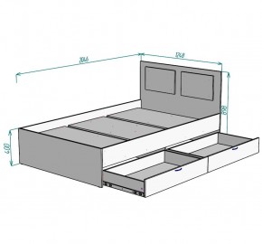 Кровать Ольга L45 (1200) 2 ящика в Лысьве - lysva.mebel24.online | фото 2