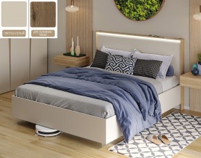 Кровать (Светло-серый U750 ST9/Дуб Галифакс Табак) 1400 в Лысьве - lysva.mebel24.online | фото