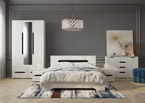 Кровать Вега 1,4 + основание (Крафт белый - Венге) в Лысьве - lysva.mebel24.online | фото 3