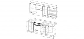 Кухонный гарнитур Белый Глянец 2000 (Стол. 38мм) в Лысьве - lysva.mebel24.online | фото 2