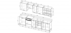 Кухонный гарнитур Меренга 3000 (Стол. 26мм) в Лысьве - lysva.mebel24.online | фото 2