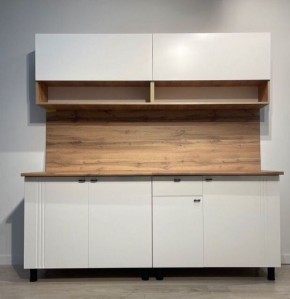 Кухонный гарнитур «Монако» 2.0 м Серия 2 МДФ с фрезеровкой (Дуб Золотой/Белый матовый) в Лысьве - lysva.mebel24.online | фото 2