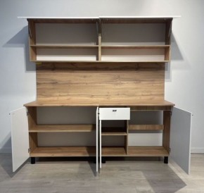 Кухонный гарнитур «Монако» 2.0 м Серия 2 МДФ с фрезеровкой (Дуб Золотой/Белый матовый) в Лысьве - lysva.mebel24.online | фото 4