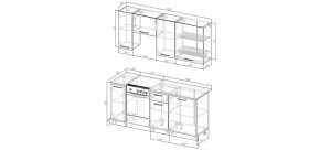 Кухонный гарнитур Смоки 1800 (Стол. 26мм) в Лысьве - lysva.mebel24.online | фото 2