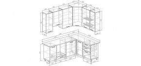 Кухонный гарнитур Старое Дерево 2200*1600 h950 (Стол. 38мм) в Лысьве - lysva.mebel24.online | фото 2