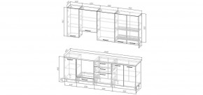 Кухонный гарнитур Старое Дерево 2400 h950 (Стол. 26мм) в Лысьве - lysva.mebel24.online | фото 2