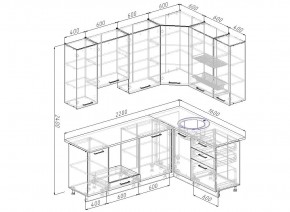 Кухонный гарнитур угловой Дели 2200*1600 (Стол. 26мм) в Лысьве - lysva.mebel24.online | фото 2