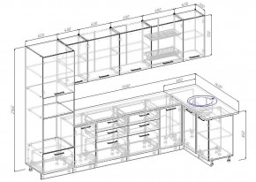 Кухонный гарнитур угловой Графика 3200х1400 (Стол. 26мм) в Лысьве - lysva.mebel24.online | фото 2