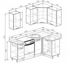 Кухонный гарнитур угловой Изумруд 2000х1200 (Стол. 26мм) в Лысьве - lysva.mebel24.online | фото 2