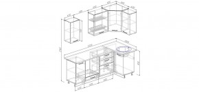 Кухонный гарнитур угловой Капри 2200х1000 (Стол. 26мм) в Лысьве - lysva.mebel24.online | фото 2