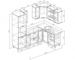 Кухонный гарнитур угловой Латте 2400х1600 (Стол. 38мм) в Лысьве - lysva.mebel24.online | фото 2