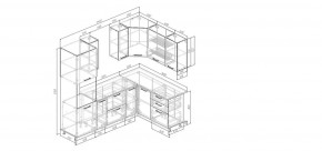 Кухонный гарнитур угловой Санторини 2400*1600 (Стол. 38мм) в Лысьве - lysva.mebel24.online | фото 2