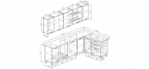 Кухонный гарнитур угловой Санторини 2600*1600 (Стол. 38мм) в Лысьве - lysva.mebel24.online | фото 2