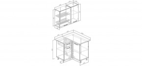 Кухонный гарнитур Умбра 1000*1000 (Стол. 26мм) в Лысьве - lysva.mebel24.online | фото 2