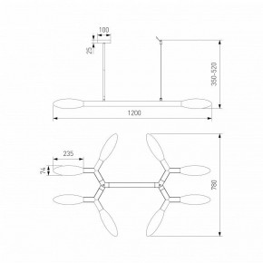 Люстра на штанге Eurosvet Covalent 30180 черный в Лысьве - lysva.mebel24.online | фото 3