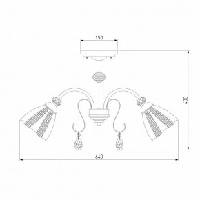 Люстра на штанге Eurosvet Floranse 30155/5 античная бронза в Лысьве - lysva.mebel24.online | фото 3