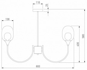 Люстра на штанге Eurosvet Spritz 70217/8 латунь в Лысьве - lysva.mebel24.online | фото 5
