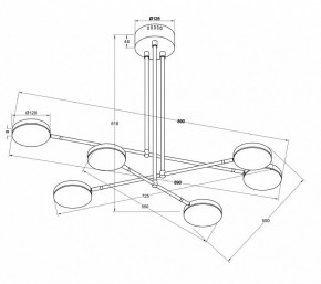 Люстра на штанге Maytoni Fad MOD070PL-L36W3K в Лысьве - lysva.mebel24.online | фото 3