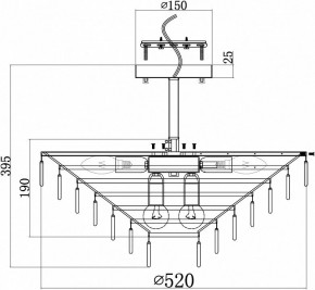 Люстра на штанге Maytoni Mazzo MOD130CL-11G в Лысьве - lysva.mebel24.online | фото 5