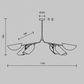 Люстра на штанге Maytoni Organic MOD225PL-06B в Лысьве - lysva.mebel24.online | фото 4