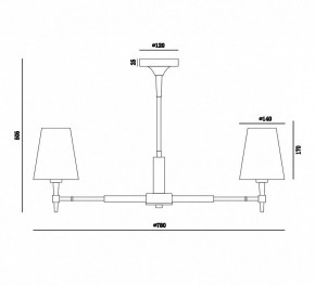 Люстра на штанге Maytoni Zaragoza H001CL-05BS в Лысьве - lysva.mebel24.online | фото 6