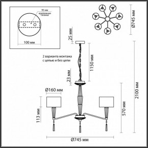 Люстра на штанге Odeon Light Latte 5403/7 в Лысьве - lysva.mebel24.online | фото 8