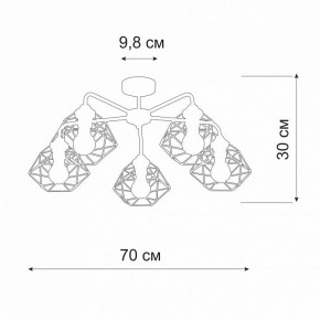 Люстра на штанге Vitaluce V4258 V4258-0/5PL в Лысьве - lysva.mebel24.online | фото 2