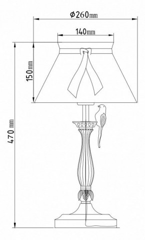 Настольная лампа декоративная Maytoni Bird ARM013-11-W в Лысьве - lysva.mebel24.online | фото 5