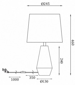 Настольная лампа декоративная Maytoni Calvin Table Z181-TL-01-W в Лысьве - lysva.mebel24.online | фото 2
