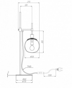 Настольная лампа декоративная Maytoni Erich MOD221-TL-01-G в Лысьве - lysva.mebel24.online | фото 3