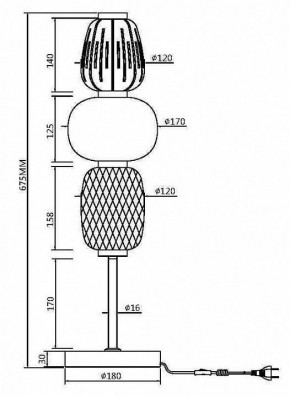 Настольная лампа декоративная Maytoni Pattern MOD267TL-L28CH3K в Лысьве - lysva.mebel24.online | фото 4