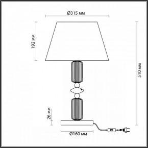 Настольная лампа декоративная Odeon Light Candy 4861/1TA в Лысьве - lysva.mebel24.online | фото 4