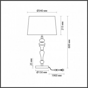 Настольная лампа декоративная Odeon Light Homi 5040/1T в Лысьве - lysva.mebel24.online | фото 4