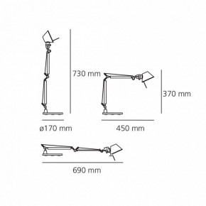 Настольная лампа офисная Artemide  0011860A в Лысьве - lysva.mebel24.online | фото