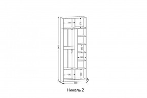 НИКОЛЬ 2 шкаф 2-х створчатый в Лысьве - lysva.mebel24.online | фото 3
