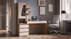 ПИФАГОР Стол компьютерный (дуб вотан/кашемир) в Лысьве - lysva.mebel24.online | фото 1