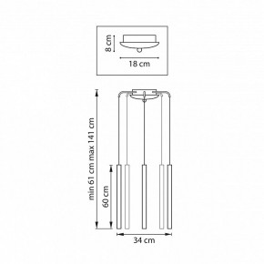 Подвесная люстра Lightstar Tubo L5T747343 в Лысьве - lysva.mebel24.online | фото 3