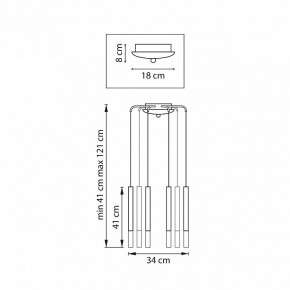Подвесная люстра Lightstar Tubo L8T747147 в Лысьве - lysva.mebel24.online | фото 2