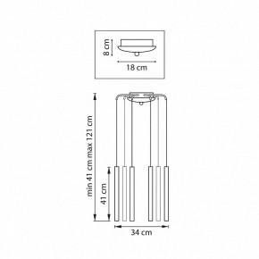 Подвесная люстра Lightstar Tubo L8T747243 в Лысьве - lysva.mebel24.online | фото 3