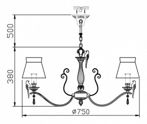 Подвесная люстра Maytoni Bird ARM013-08-W в Лысьве - lysva.mebel24.online | фото 5