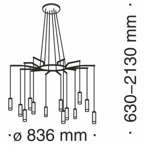 Подвесная люстра Maytoni Davida MOD035PL-12B в Лысьве - lysva.mebel24.online | фото 6